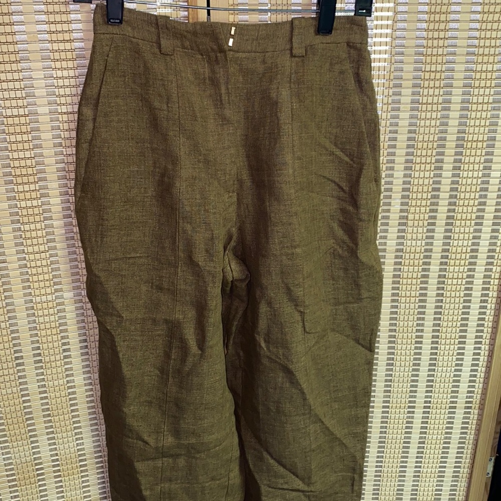 WIDE-LEG LINEN TROUSERS